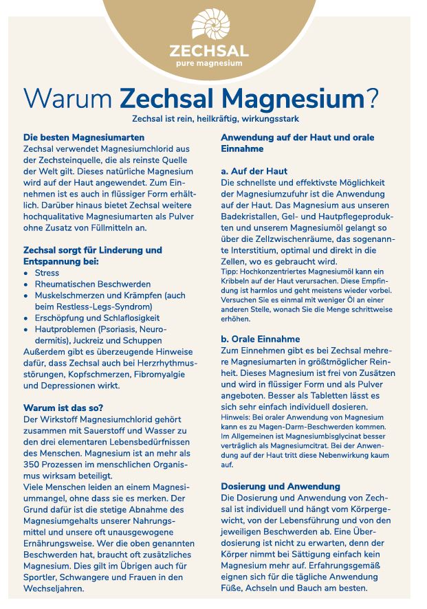 ZECHSAL Flyer Warum Magnesium