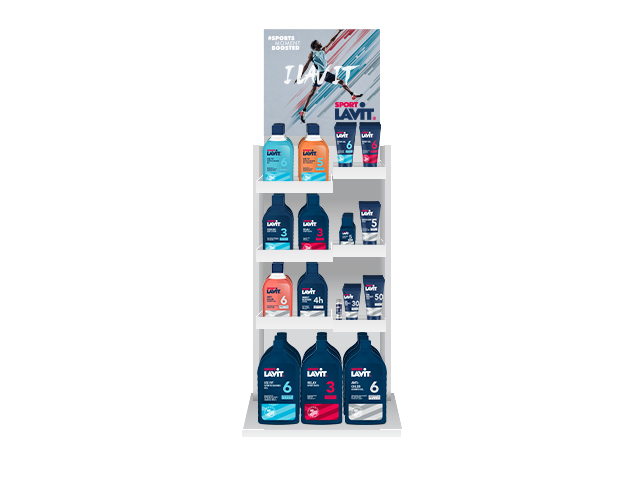 SPORT LAVIT Kassen-Holzdisplay